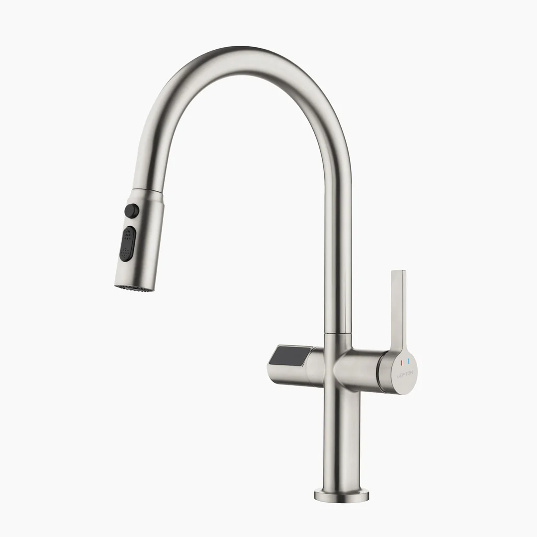 KHTAPA Touchless Sensor & Pull-Down Kitchen Faucet with Temperature Display-KF2206