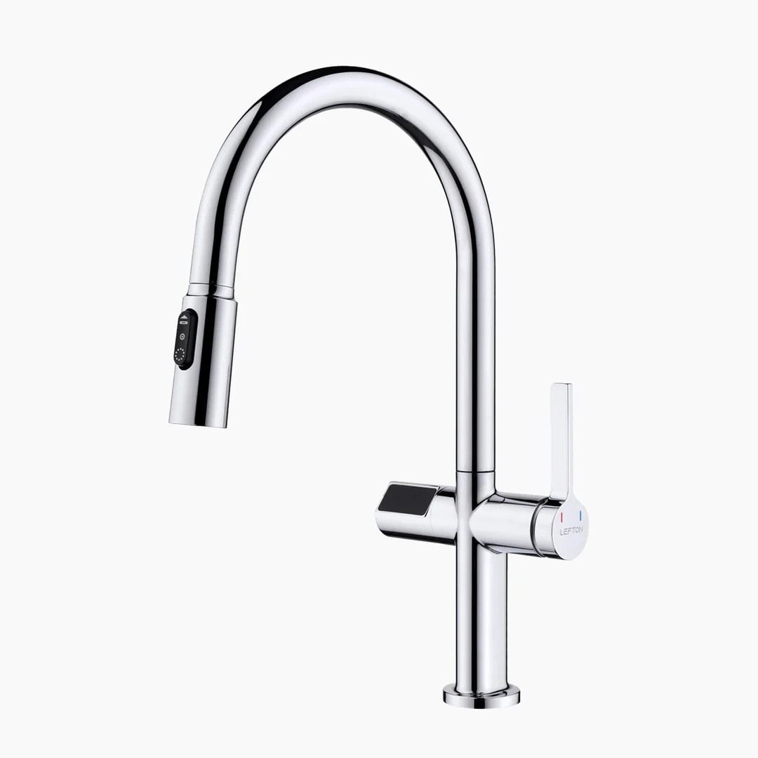 KHTAPA Touchless Sensor & Pull-Down Kitchen Faucet with Temperature Display-KF2206