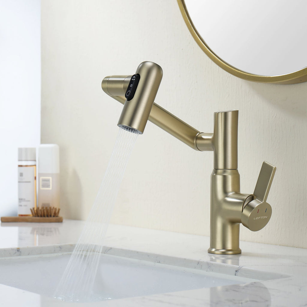 KHTAPA Single-Hole Rotatable Faucet with Temperature Display-BF2204