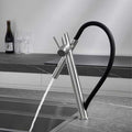 KHTAPA solid brass pull-out kitchen faucet in chrome
