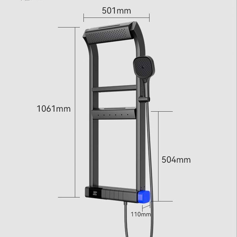 Smart Shower System with LED Temperature Display and Multi-Function Spray