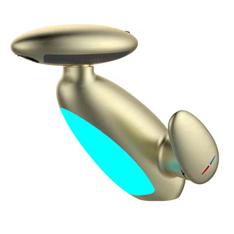 Single-Handle Bathroom Faucet with Water-Powered LED Light