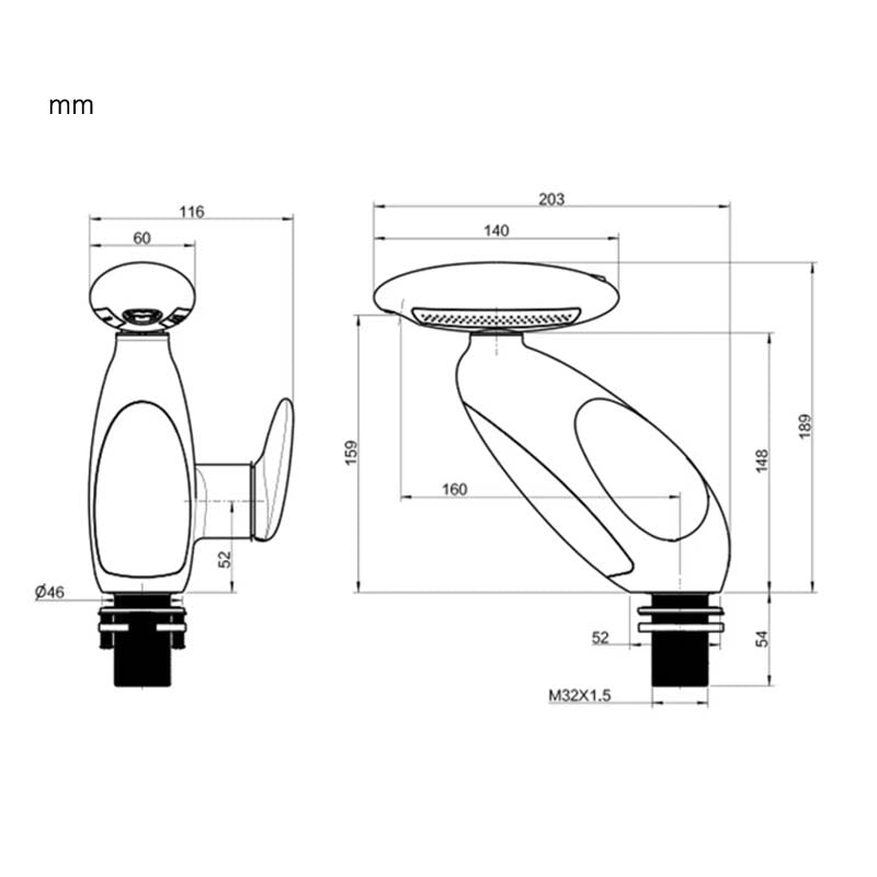Single-Handle Bathroom Faucet with Water-Powered LED Light