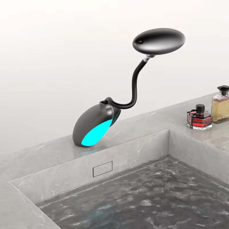 Single-Handle Bathroom Faucet with Water-Powered LED Light
