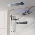 Smart Concealed Shower System with Bluetooth Speaker RGB LED Lights and Digital Temperature Display