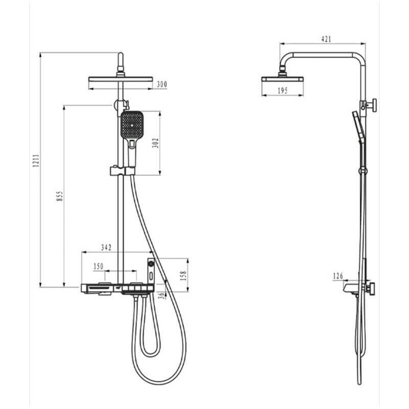 KHTAPA Shower System with Body Jet Spray