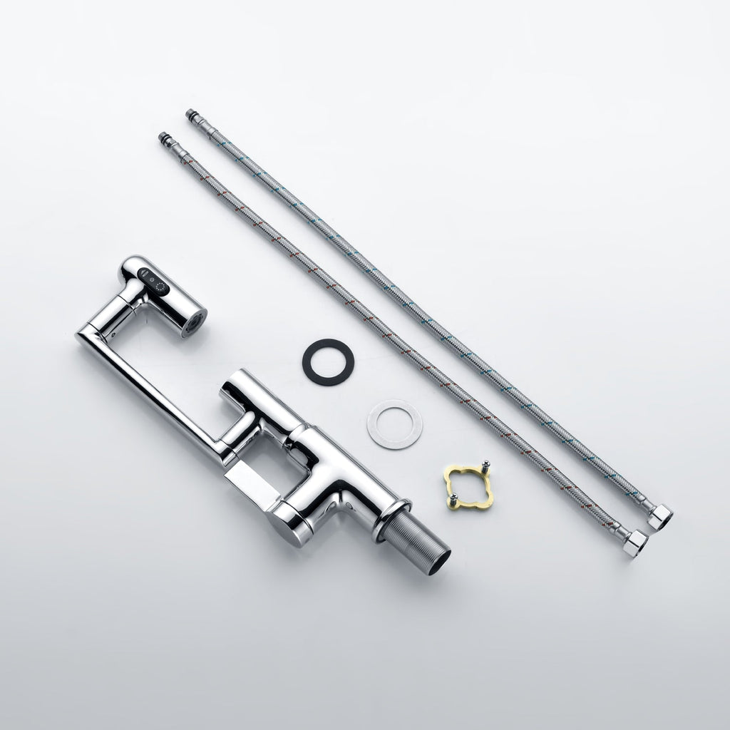 KHTAPA Single-Hole Rotatable Faucet with Temperature Display-BF2204