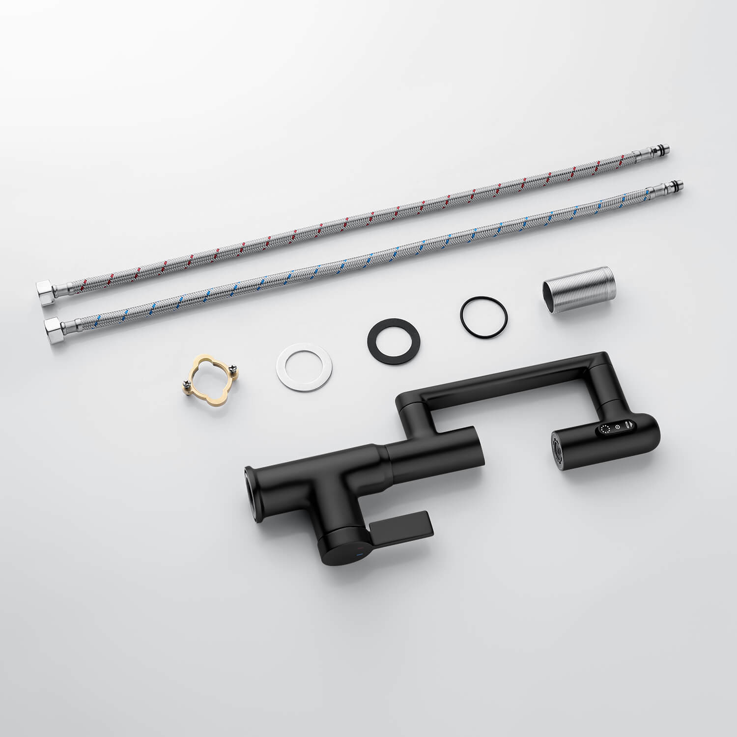 KHTAPA Single-Hole Rotatable Faucet with Temperature Display-BF2204