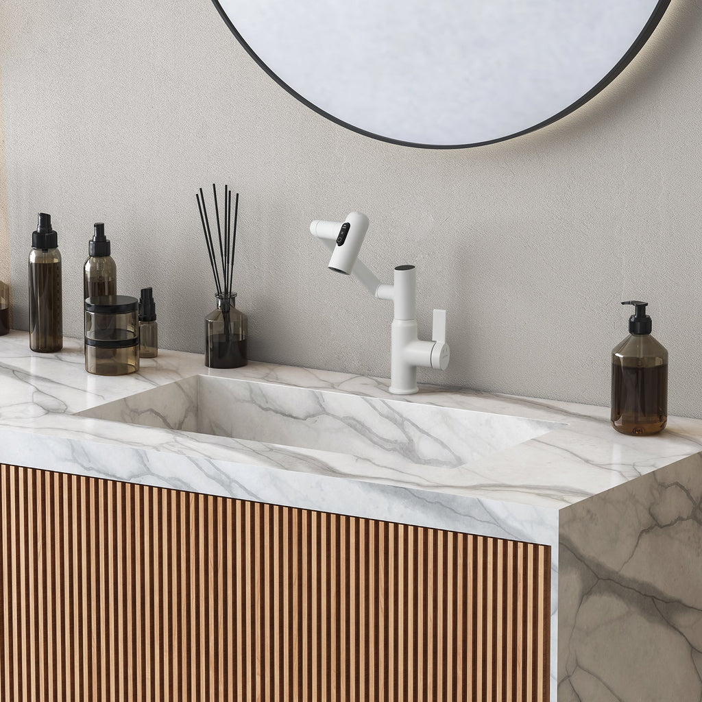 KHTAPA Single-Hole Rotatable Faucet with Temperature Display-BF2204