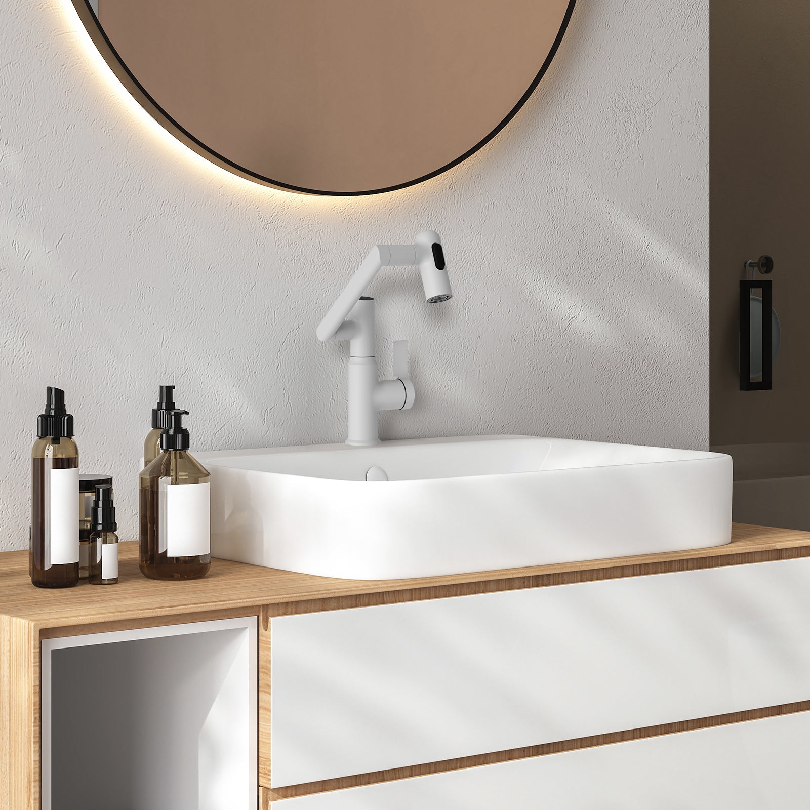 KHTAPA Single-Hole Rotatable Faucet with Temperature Display-BF2204