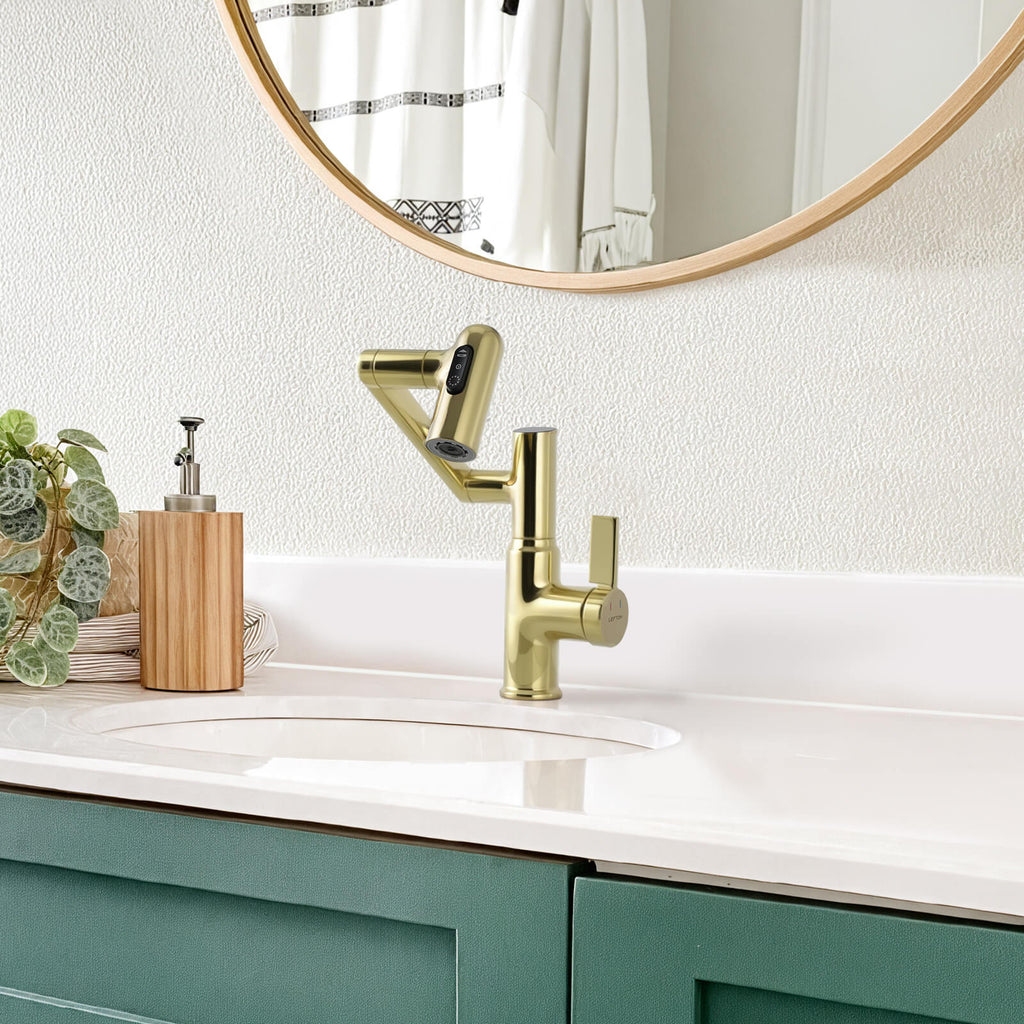 KHTAPA Single-Hole Rotatable Faucet with Temperature Display-BF2204