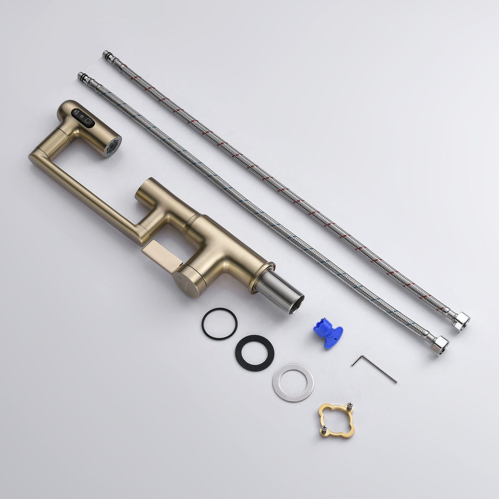 KHTAPA Single-Hole Rotatable Faucet with Temperature Display-BF2204