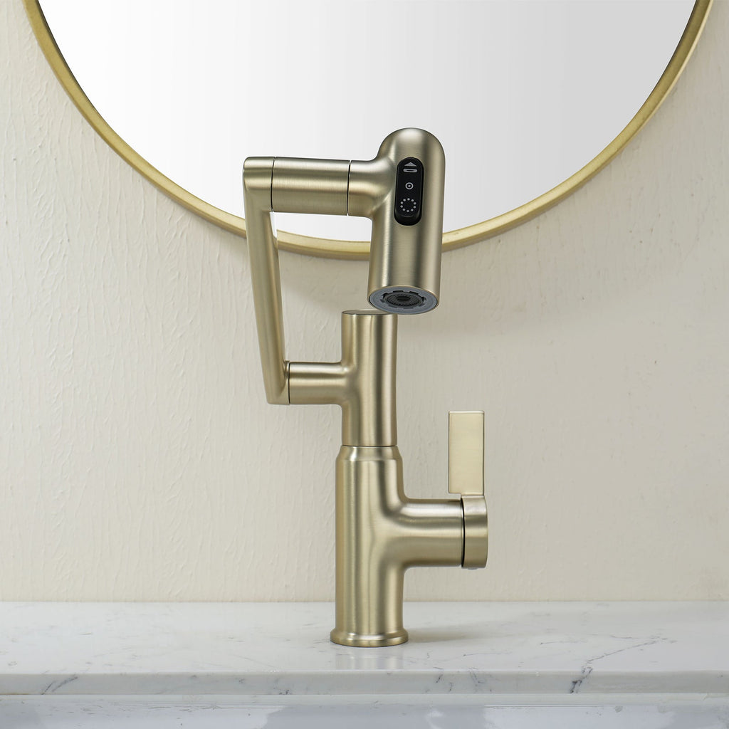 KHTAPA Single-Hole Rotatable Faucet with Temperature Display-BF2204