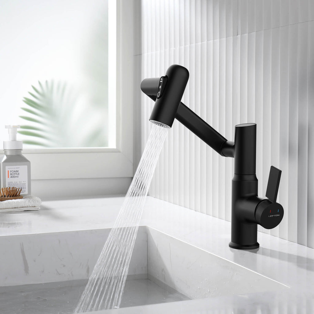 KHTAPA Single-Hole Rotatable Faucet with Temperature Display-BF2204