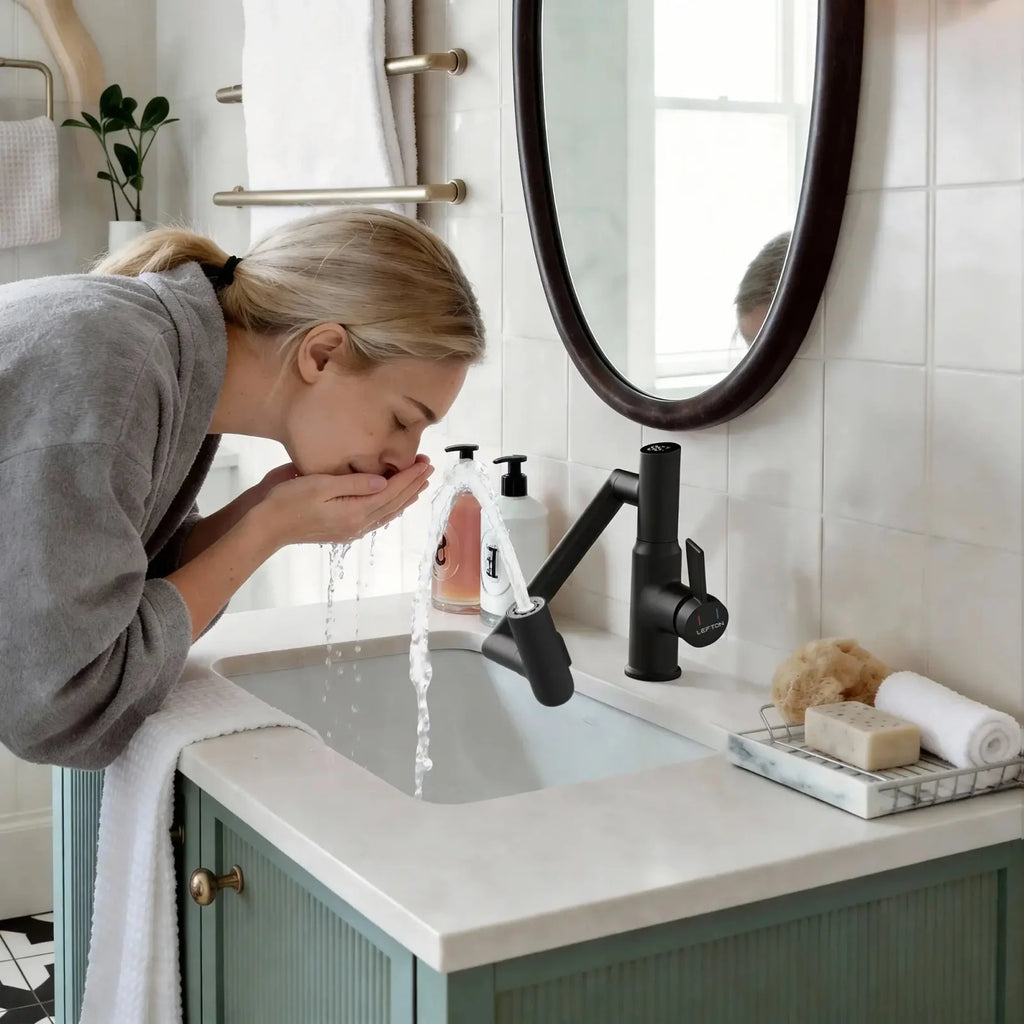 KHTAPA Single-Hole Rotatable Faucet with Temperature Display-BF2204