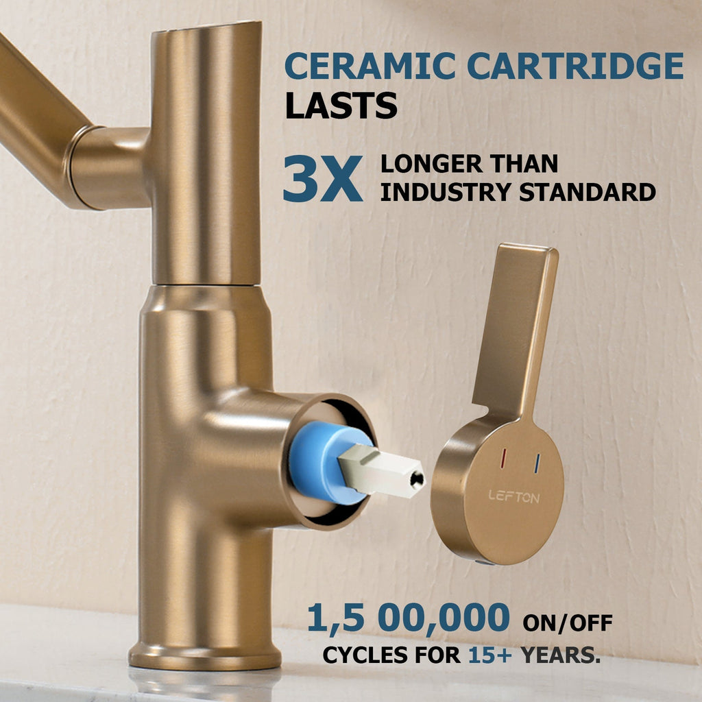 KHTAPA Single-Hole Rotatable Faucet with Temperature Display-BF2204