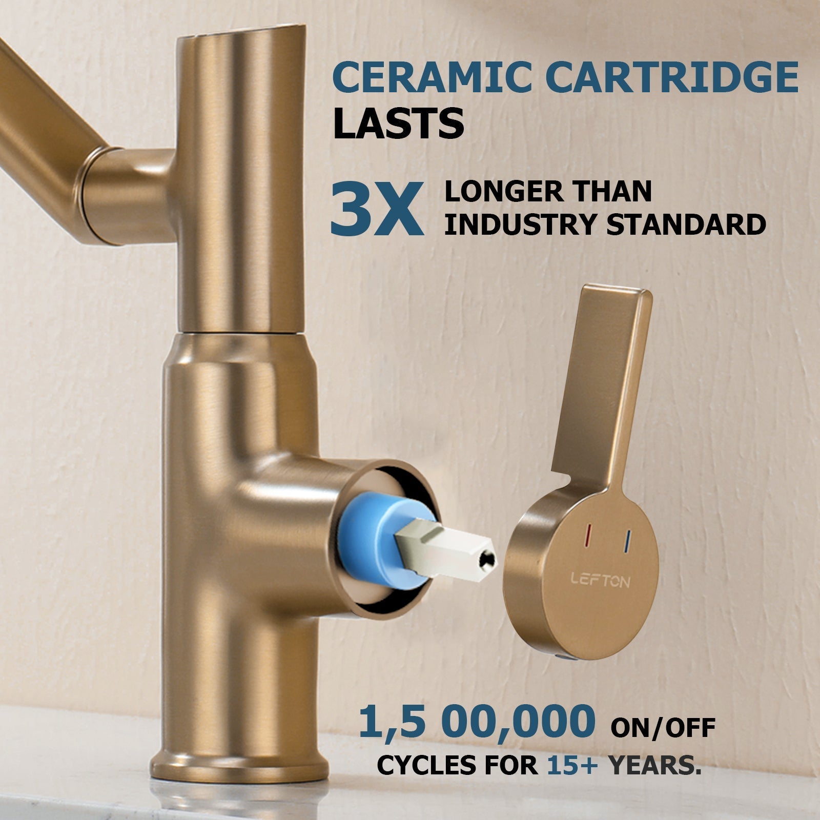 KHTAPA Single-Hole Rotatable Faucet with Temperature Display-BF2204