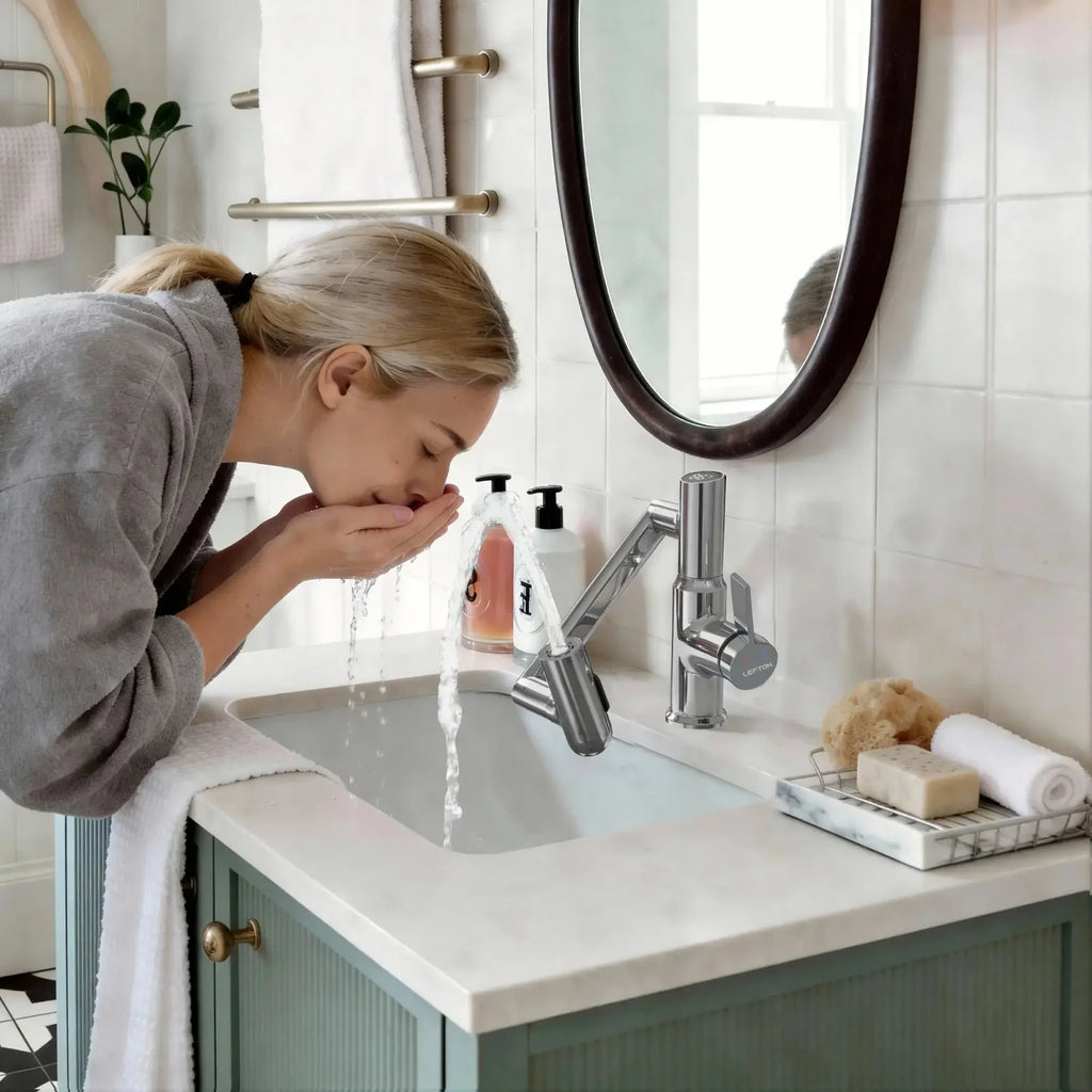KHTAPA Single-Hole Rotatable Faucet with Temperature Display-BF2204