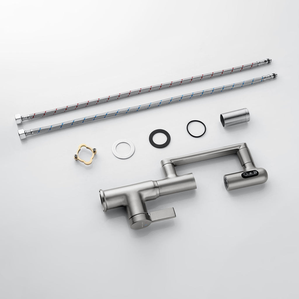 KHTAPA Single-Hole Rotatable Faucet with Temperature Display-BF2204