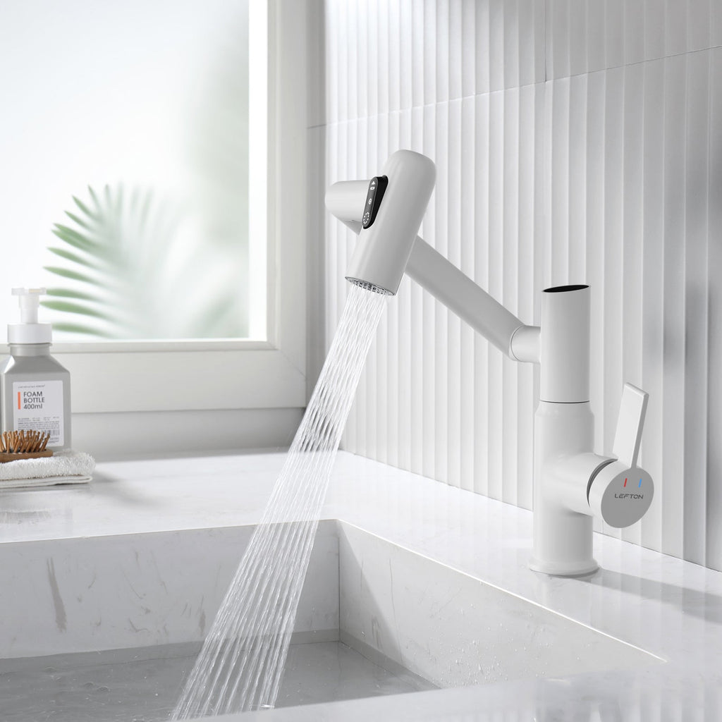 KHTAPA Single-Hole Rotatable Faucet with Temperature Display-BF2204