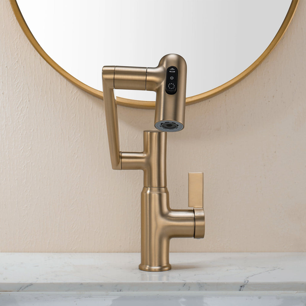 KHTAPA Single-Hole Rotatable Faucet with Temperature Display-BF2204