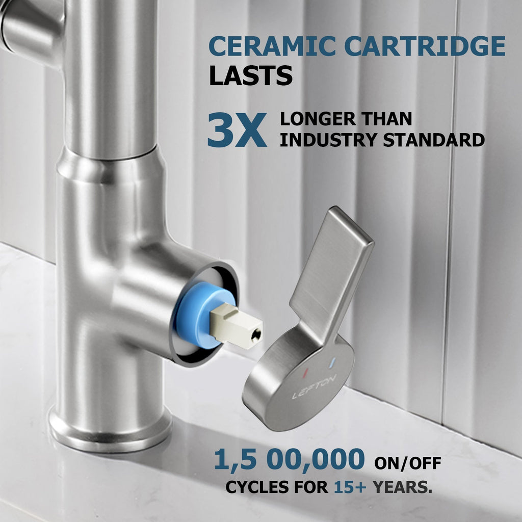 KHTAPA Single-Hole Rotatable Faucet with Temperature Display-BF2204