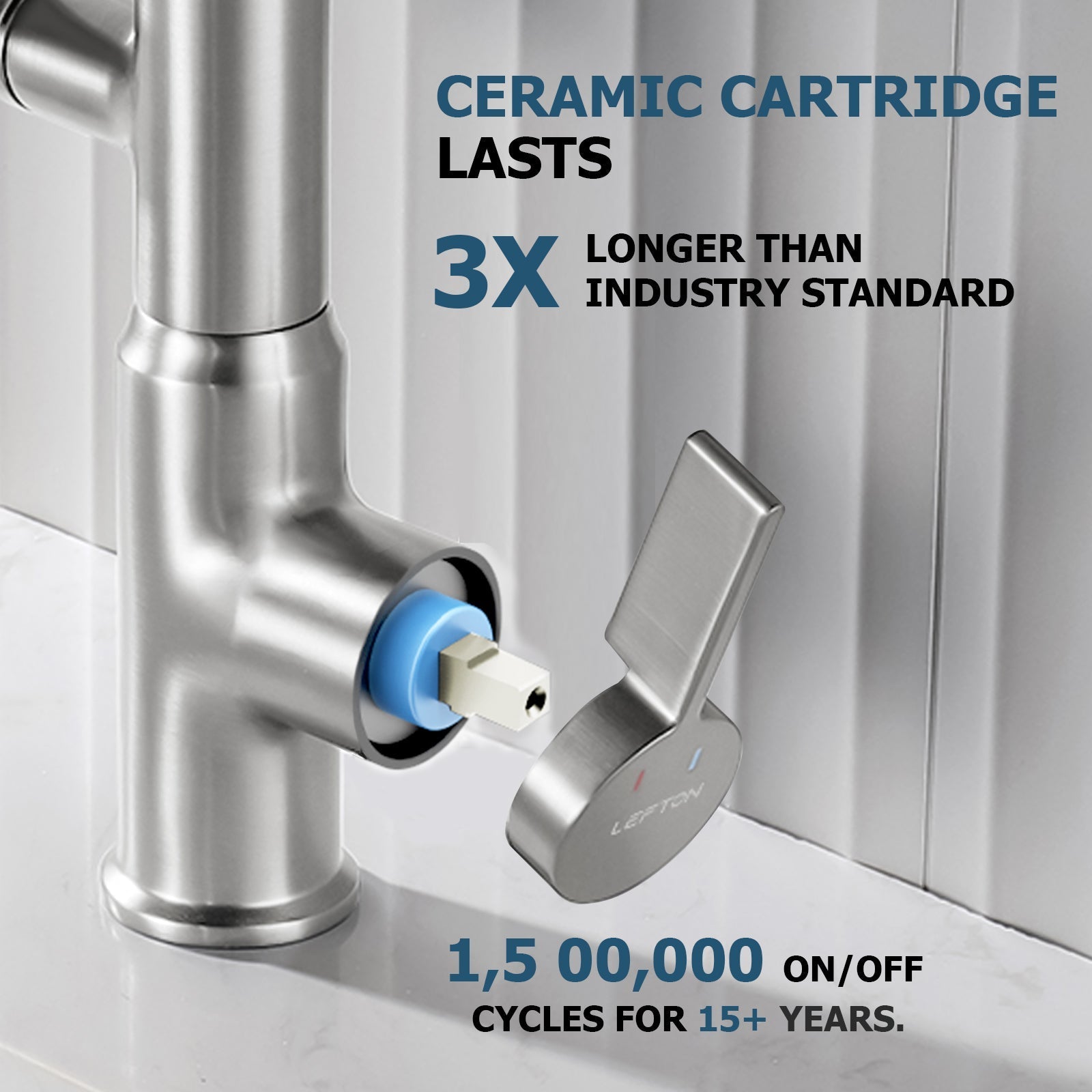 KHTAPA Single-Hole Rotatable Faucet with Temperature Display-BF2204
