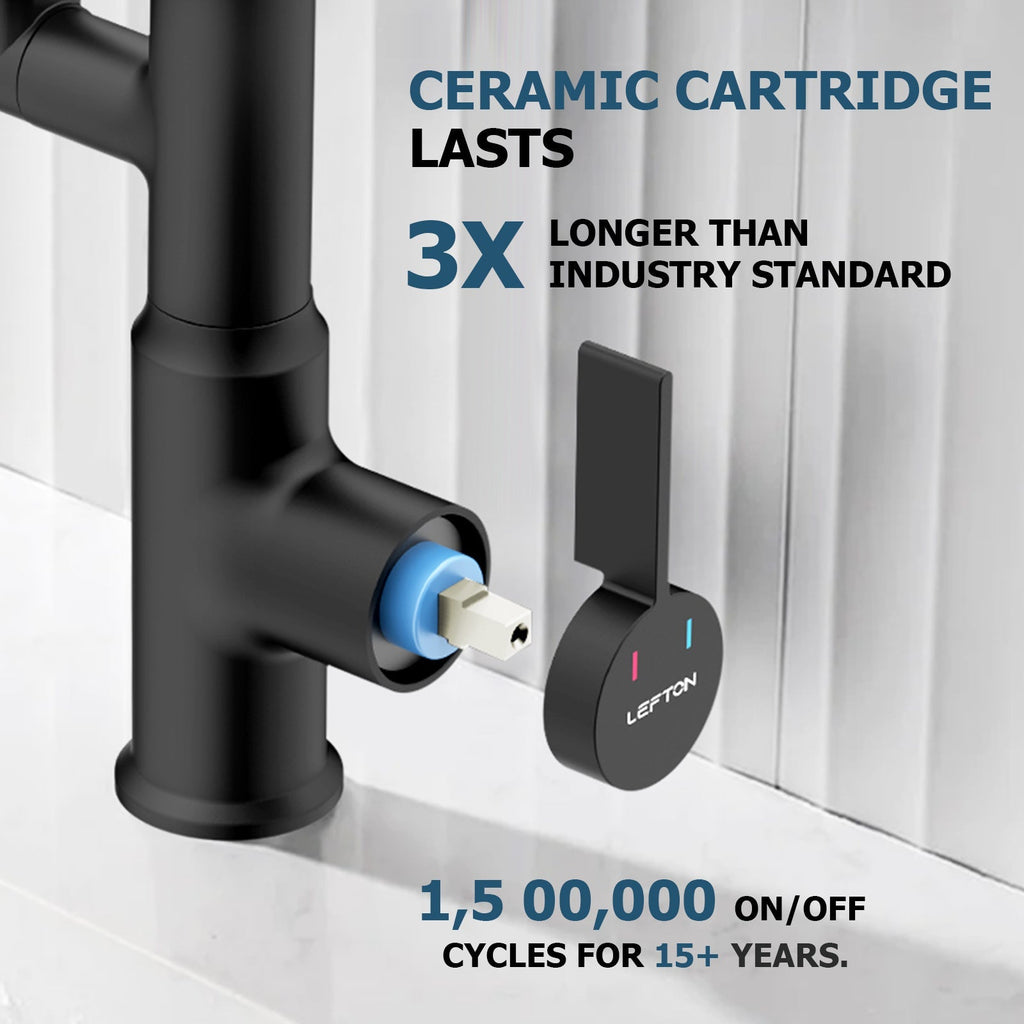 KHTAPA Single-Hole Rotatable Faucet with Temperature Display-BF2204