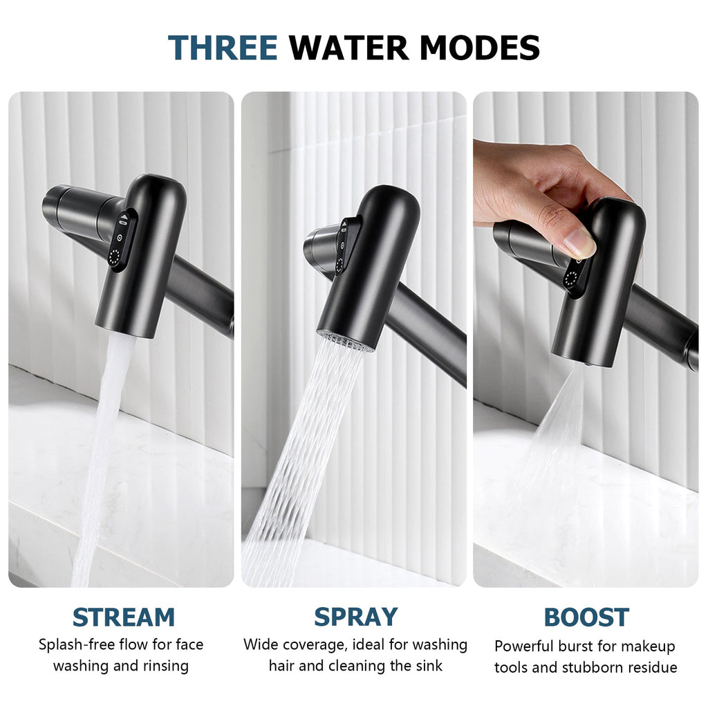 KHTAPA Single-Hole Rotatable Faucet with Temperature Display-BF2204