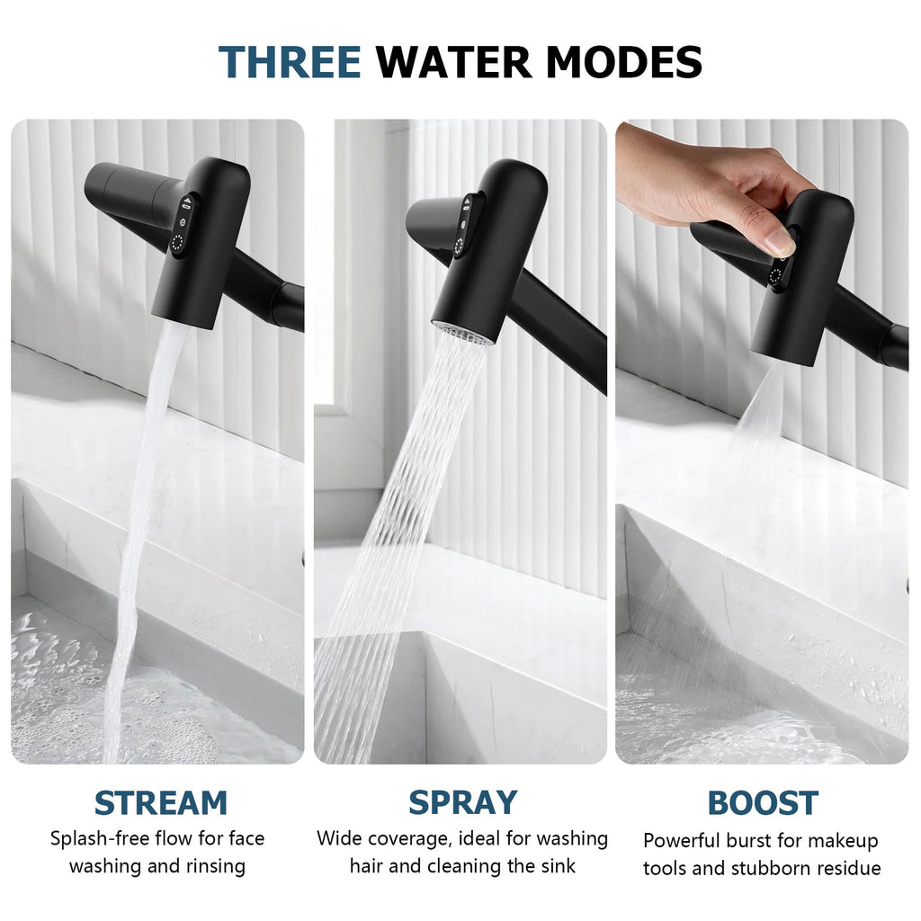 KHTAPA Single-Hole Rotatable Faucet with Temperature Display-BF2204