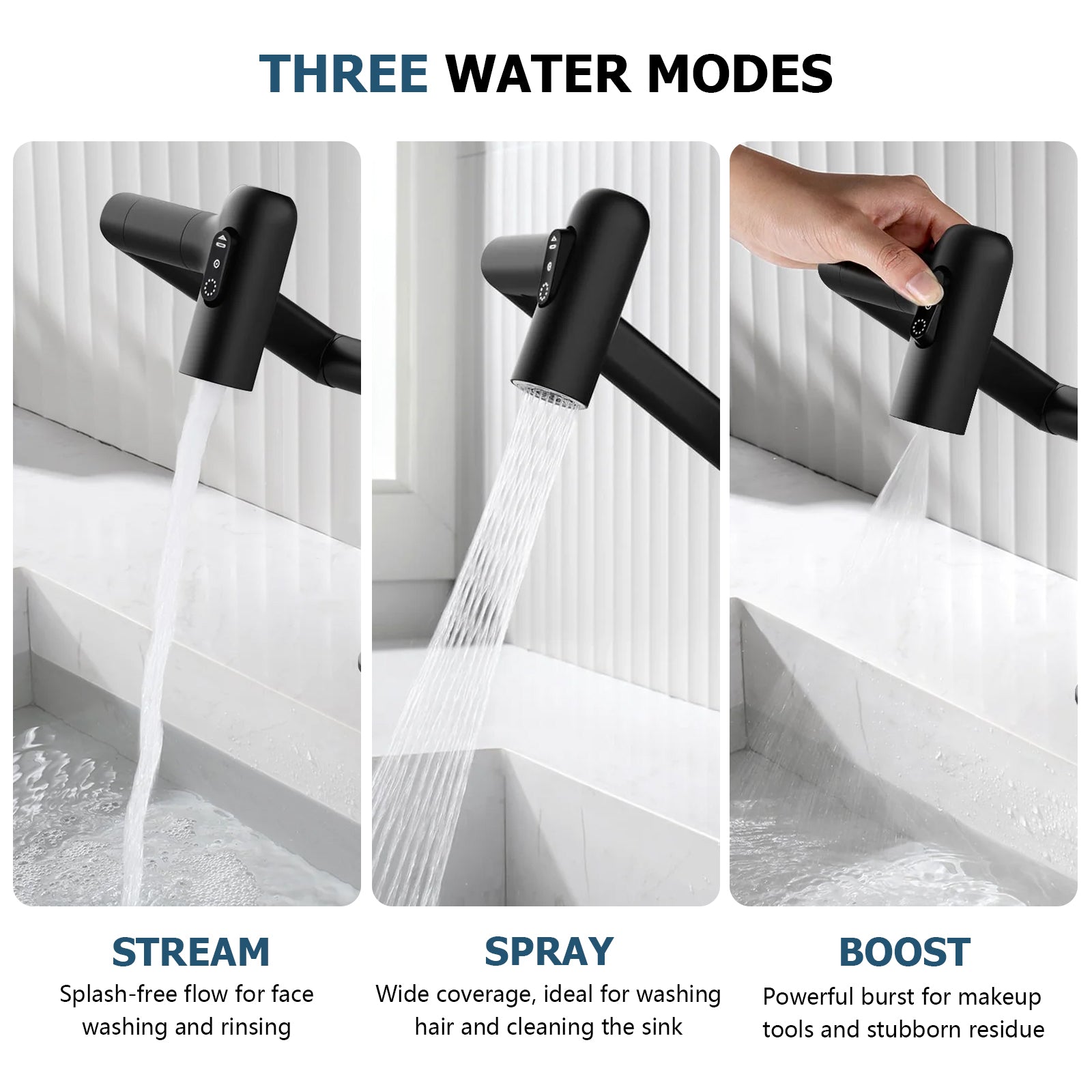 KHTAPA Single-Hole Rotatable Faucet with Temperature Display-BF2204