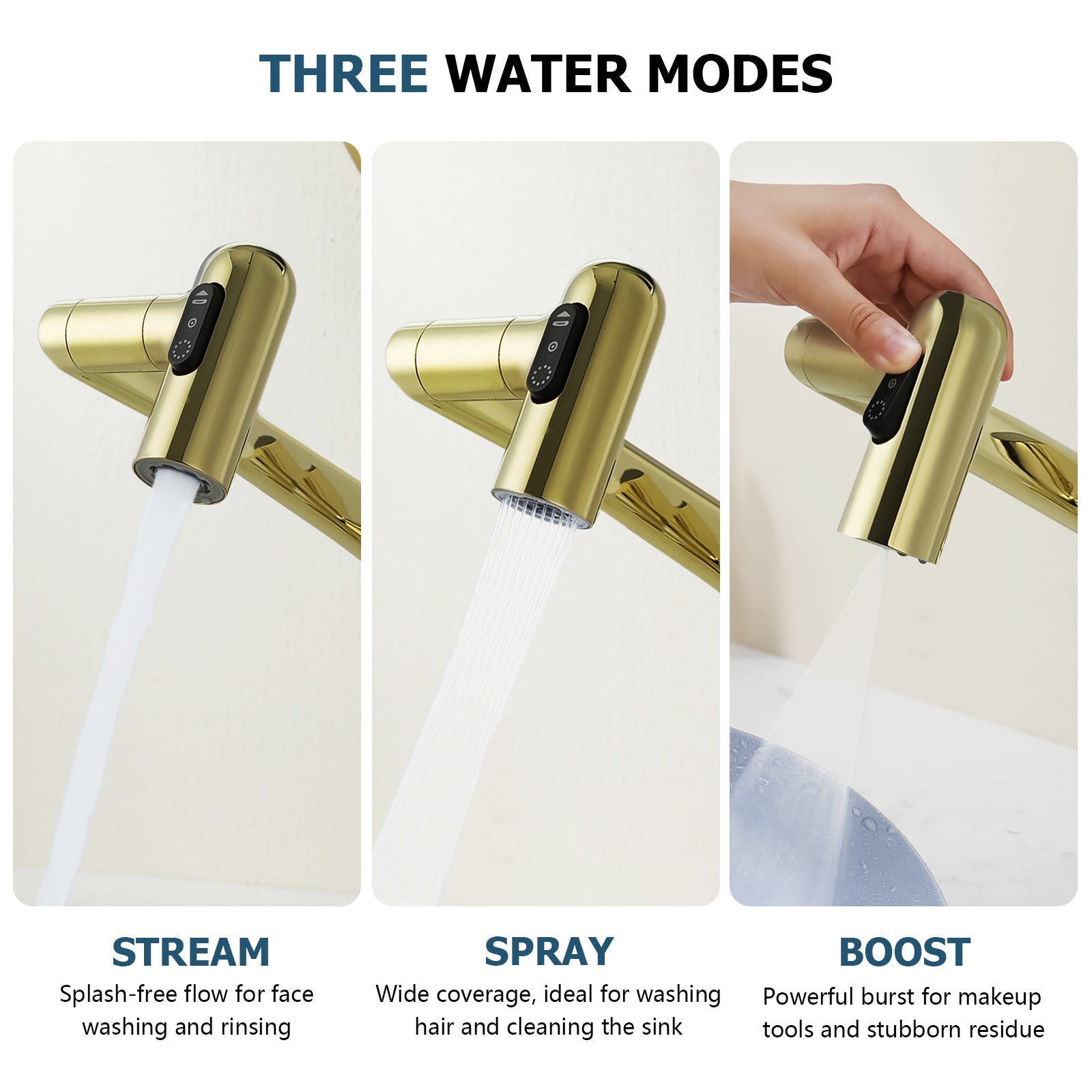 KHTAPA Single-Hole Rotatable Faucet with Temperature Display-BF2204