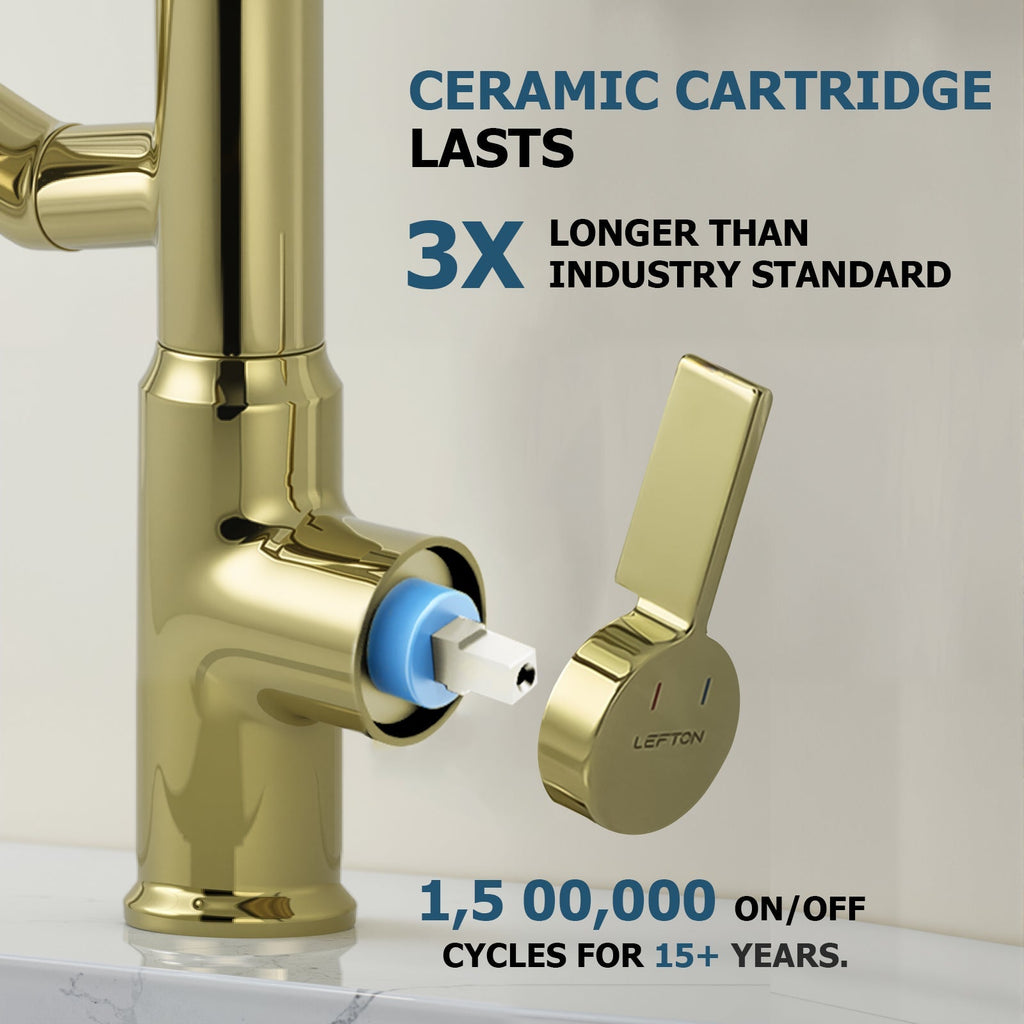 KHTAPA Single-Hole Rotatable Faucet with Temperature Display-BF2204