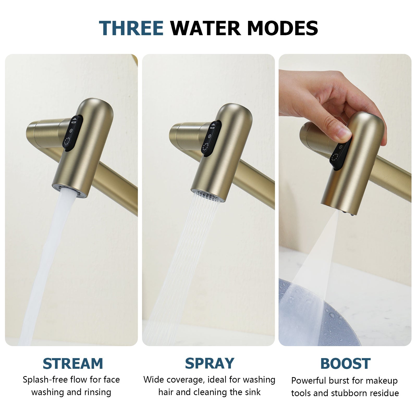 KHTAPA Single-Hole Rotatable Faucet with Temperature Display-BF2204