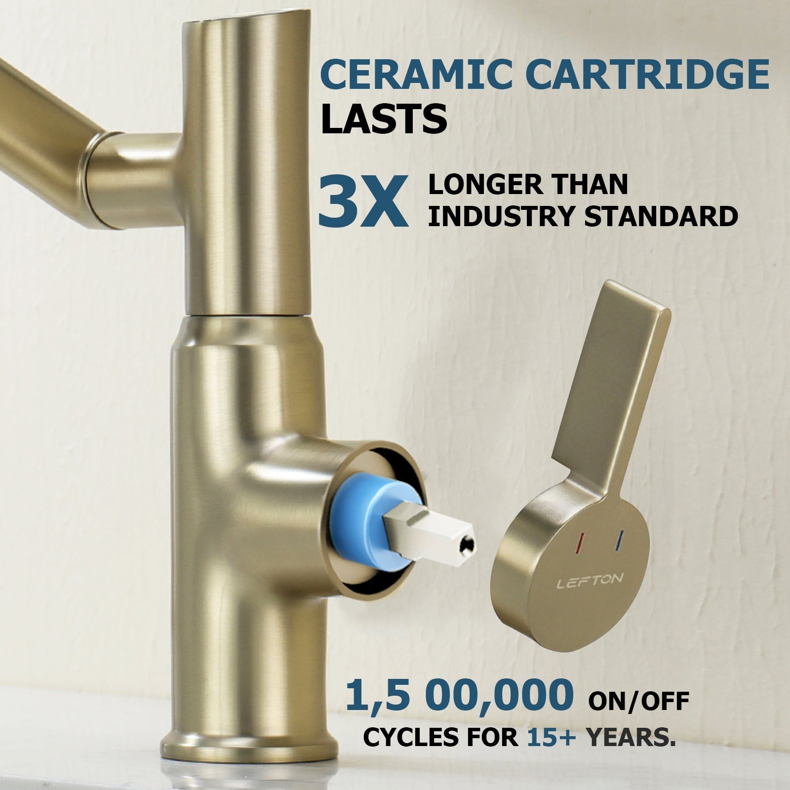 KHTAPA Single-Hole Rotatable Faucet with Temperature Display-BF2204