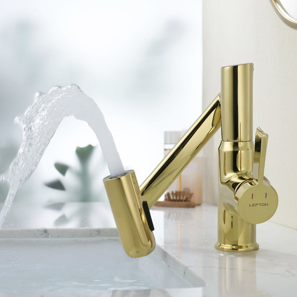 KHTAPA Single-Hole Rotatable Faucet with Temperature Display-BF2204
