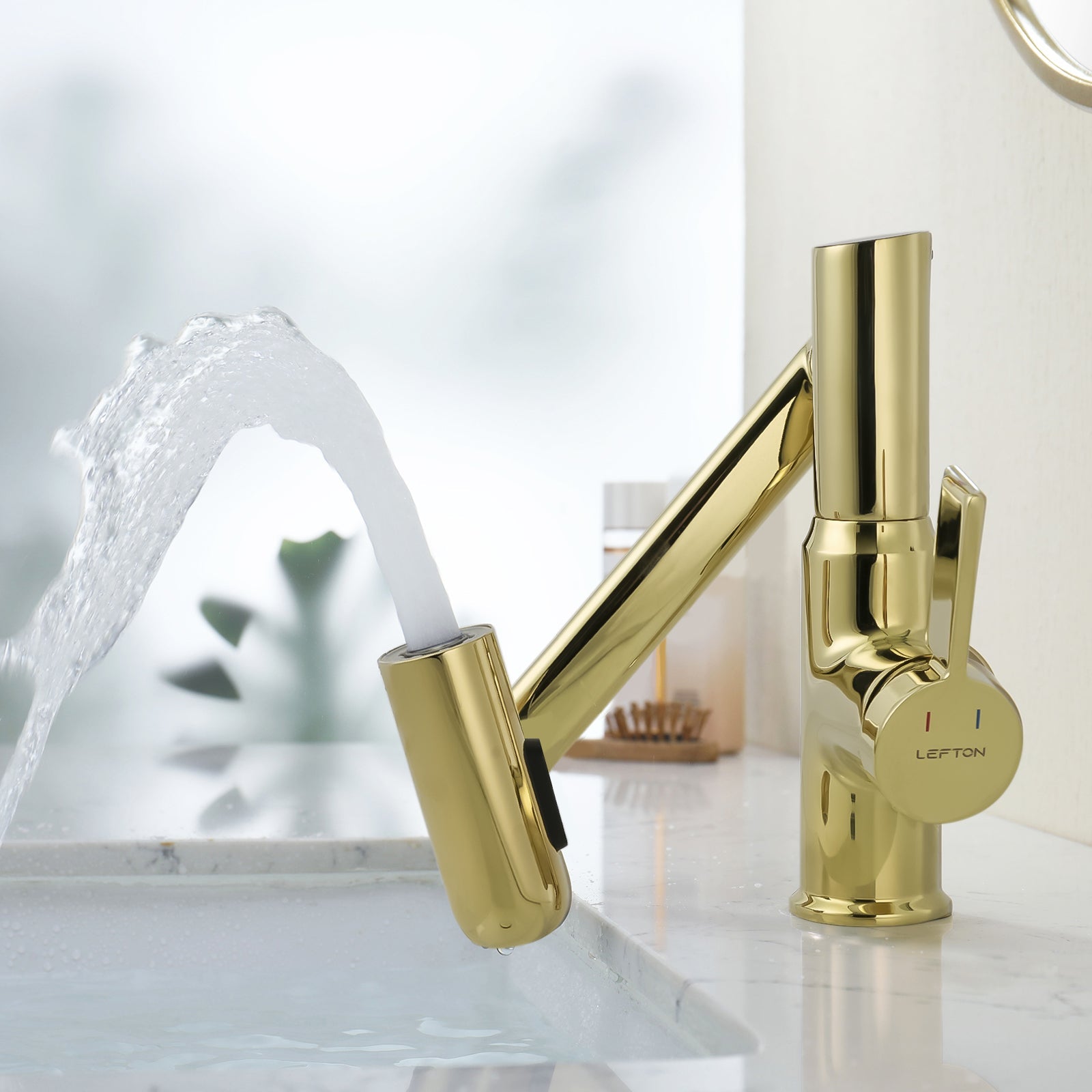 KHTAPA Single-Hole Rotatable Faucet with Temperature Display-BF2204