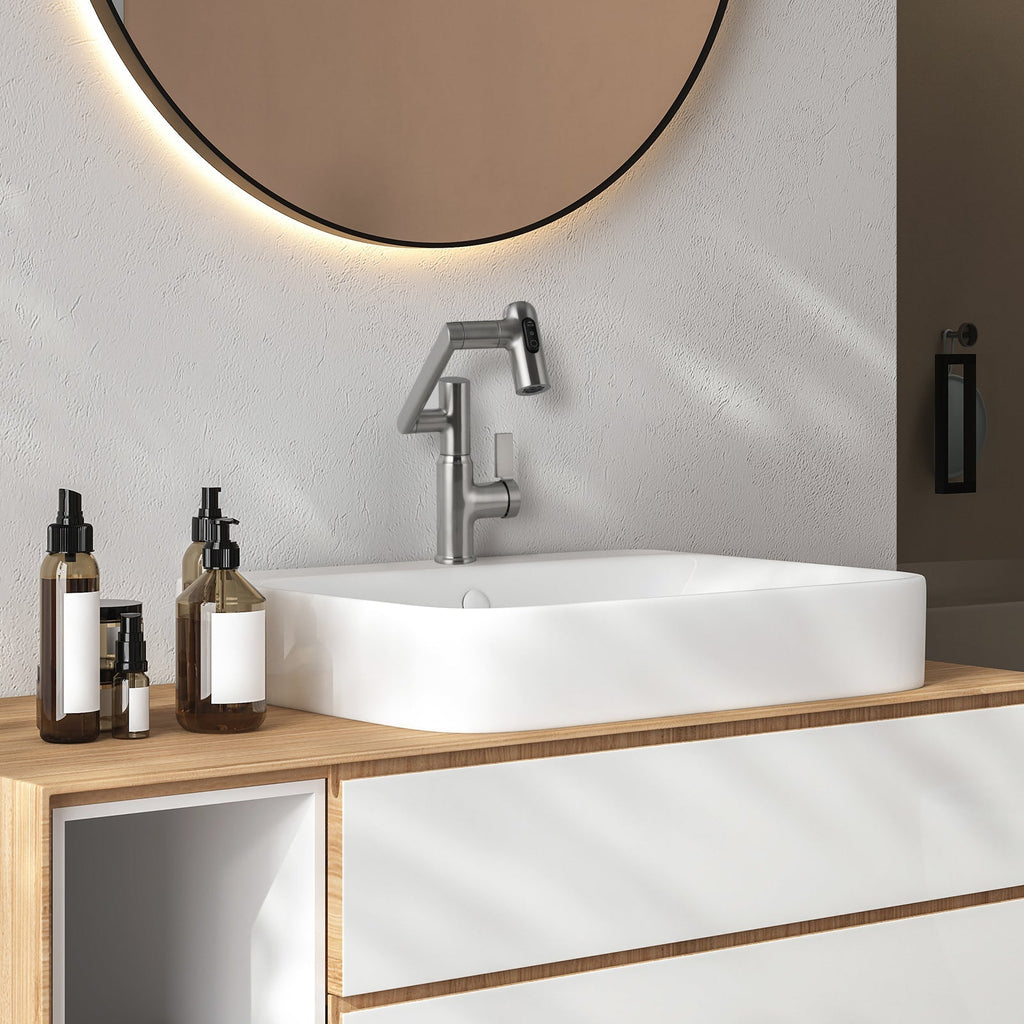KHTAPA Single-Hole Rotatable Faucet with Temperature Display-BF2204